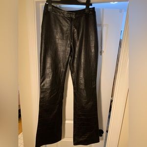Vintage Leather bootcut pants